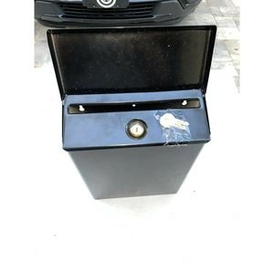 Wall Mount Mailbox Steel Vertical Stand Outdoor Mail Drop Box Lock Box With Keys